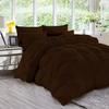 1 PC Goose Down Pinch Pleated Comforter with Corner Tabs 100% Organic Cotton 500 GSM Cotton Fill - Chocolate Oversized Queen Size - Fluffy Baffle Box Design Light Weight Comforter Only view 2