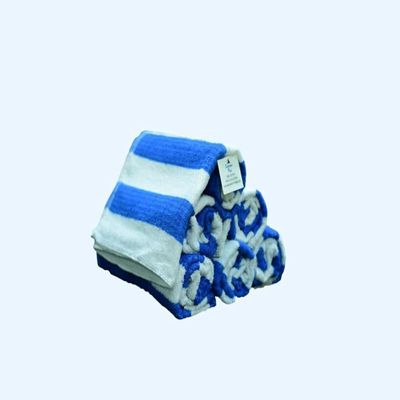 Cabana Beach Towels 34x66 inches 12 White and Blue Beach Towels, Soft Big