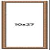 10x27 Frame Gold Real Wood Picture Frame Width 1.25 Inches | Interior Frame Depth 0.5 Inches | Garrin Gold Traditional Photo Frame Complete with UV Acrylic, Foam Board Backing & Hanging Hardware view 1