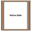 10x26 Frame Gold Real Wood Picture Frame Width 1.25 Inches | Interior Frame Depth 0.5 Inches | Garrin Gold Traditional Photo Frame Complete with UV Acrylic, Foam Board Backing & Hanging Hardware view 1