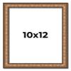 10x12 Frame Gold Real Wood Picture Frame Width 1.25 Inches | Interior Frame Depth 0.5 Inches | Garrin Gold Traditional Photo Frame Complete with UV Acrylic, Foam Board Backing & Hanging Hardware view 1