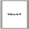 19x47 Frame Silver Real Wood Picture Frame Width 1.125 Inches | Interior Frame Depth 0.5 Inches | Complete with UV Acrylic, Foam Board Backing & Hanging Hardware view 1