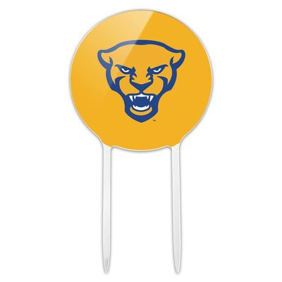 Acrylic University of Pittsburgh Secondary Logo Cake Topper Party Decoration for Wedding Anniversary Birthday Graduation
