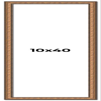 10x40 Frame Gold Real Wood Picture Frame Width 1.25 Inches | Interior Frame Depth 0.5 Inches | Garrin Gold Traditional Photo Frame Complete with UV Acrylic, Foam Board Backing & Hanging Hardware