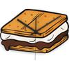 Cavka Wooden Wall Clock Kitchen Kawaii Hot Toast Cute Cartoon Home Decor Eco Bisquits Living Room Junk Food YUMS Cafe Bedroom DIY Numbers Stickers Laser Cut Wall Art Mounted Plywood Silent Watch view 1