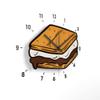 Cavka Wooden Wall Clock Kitchen Kawaii Hot Toast Cute Cartoon Home Decor Eco Bisquits Living Room Junk Food YUMS Cafe Bedroom DIY Numbers Stickers Laser Cut Wall Art Mounted Plywood Silent Watch view 4