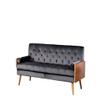 Container Furniture Direct Bel-Air Modern Contemporary Velvet Upholstered Living Room Tufted Sofa with 2 Pillows, 68.5", Grey view 1
