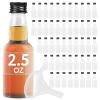 IMPRESA Mini Plastic Bottles - 75ml (2.5oz), Clear, 50-Pack - Liquor Containers with Airtight Caps, Reusable & Dishwasher Safe view 1