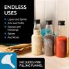 IMPRESA Mini Plastic Bottles - 75ml (2.5oz), Clear, 50-Pack - Liquor Containers with Airtight Caps, Reusable & Dishwasher Safe view 3