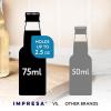 IMPRESA Mini Plastic Bottles - 75ml (2.5oz), Clear, 50-Pack - Liquor Containers with Airtight Caps, Reusable & Dishwasher Safe view 4