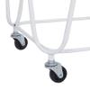 Deco 79 Metal Round Storage Cart with Wheels, 18" x 18" x 24", White view 4