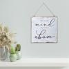Aihesui Wood Sign Hanging Home Wall Decoration Set Your Mind on Things Above Bible Verse Wall Art Plaque for Living Room Kitchen Batheroom Bedroom Office School 12x12inch view 3