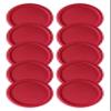 Replacement Lids fits Pyrex 4-Cup Glass Food Storage Container Bowls, 6-Inch Plastic Round Lids Covers for Pyrex 7201-PC, Airtight & Leakproof (10-Pack, Red) view 1