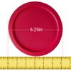 Replacement Lids fits Pyrex 4-Cup Glass Food Storage Container Bowls, 6-Inch Plastic Round Lids Covers for Pyrex 7201-PC, Airtight & Leakproof (10-Pack, Red) view 2