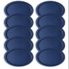 Replacement Lids fits Pyrex 4-Cup Glass Food Storage Container Bowls, 6-Inch Plastic Round Lids Covers for Pyrex 7201-PC, Airtight & Leakproof (10-Pack, Blue) view 1