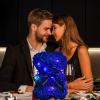 EALEBE Artificial Rose Flower Bear,Perfect Romantic Gift for Her, Valentine's Mother's Day, Christmas, Birthday,Thanksgiving Party Anniversary Girl Friend Wife with Heart-Shaped Diamond,Sapphire Bule view 4