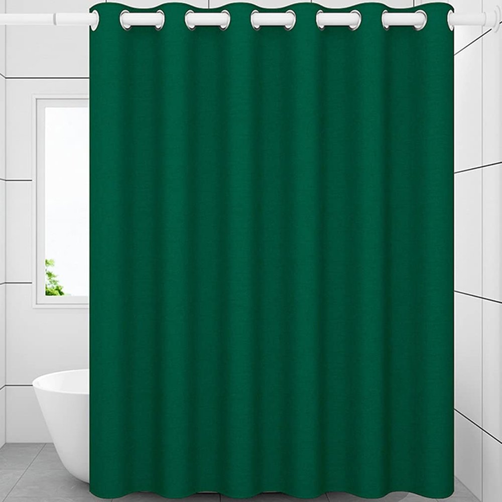 ZYCSKTL Bathroom Curtains Modern and Simple Pure Color Bathroom Shower Curtain, Thickened Waterproof Partition Privacy Bathtub Curtain, Shower Supplies (Color : Green, Size : 100 * 180cm)