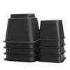 HomeRoots Bed Risers Set of 8 Heavy Duty Plastic 3, 5 or 8 Inch Adjustable Risers for Bed, Furniture Sofa, Table, and Chair - Black view 1