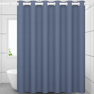 ZYCSKTL Bathroom Curtains Modern and Simple Pure Color Bathroom Shower Curtain, Thickened Waterproof Partition Privacy Bathtub Curtain, Shower Supplies (Color : Blue, Size : 150 * 200cm)