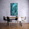 Large Abstract Art Giclee Print teal blue white ochre, Abstract Painting Print on canvas,Abstract canvas print, Abstract Art Print (Giclee Canvas, 18x24 Inches) view 4
