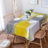 Fall Tablecloth for Rectangle Tables Yellow and Grey Abstract Paint Art Graffiti Waterproof Polyester Table Cloth for Kitchen Dinning Table Washable Table Cover for Parties/Wedding/Picnic 60x102in view 3