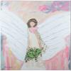 ANGEL PAINTING -Abstract Angel Painting -Angel Wall Prints -Christmas Angel Art -Abstract Art-Protection Angel Art - Abstract Canvas Art (Giclee Canvas, 18x24 Inches) view 1