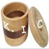 Antique Nautical Wooden Salt Box for Kitchen or Dining Table Spice and Herb Container for Salt & Pepper, Spices Rack view 1