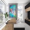 COLORFUL ART PRINT -Acrylic Abstract Art- Large Abstract Print -Psychedelic Art -Multicolor Wall Art-Blue Abstract Print -Abstract Canvas Art (Giclee Canvas, 18x24 Inches) view 2