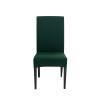 6PCS Dining Chair Covers Polyester Stretch Dining Room Chair Slipcovers Removable Available in All Seasons Washable Chair Covers for Kitchen?Banquet?Hotel and Party?Dark Green? view 1