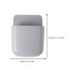 Cabilock 6pcs Wall-mounted Phone Storage Boxes Nail Rack for Remote Controls and Sundries Easy to Install Organizer for Bedroom Living Room and Kitchen Grey view 3