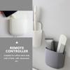 Cabilock 6pcs Wall-mounted Phone Storage Boxes Nail Rack for Remote Controls and Sundries Easy to Install Organizer for Bedroom Living Room and Kitchen Grey view 4
