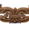 DUO ER Lovely Floral Wood Carved Decal Appliques Frame Wall Doors Furniture Woodcarving Decorative Wooden Figurines Crafts view 4