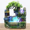 Gdrasuya10 Tabletop Fountain Rockery Waterfall, Fountain Waterfall Fish Bowl Landscape Rockery Ornaments with Atomizing Humidifier and LED Lights view 1