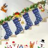 CUXWEOT Personalized Blue Candle Star Scale Christmas Stocking Name Stockings Socks for Family Kids Dog Pet Gift Party Home Decor 17.52 x 7.87 Inch view 3