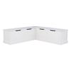 Riverbay Furniture Backless Wood Corner Kitchen Breakfast Nook Bench, with Hidden Storage, in White (Bench Only) view 1