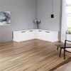 Riverbay Furniture Backless Wood Corner Kitchen Breakfast Nook Bench, with Hidden Storage, in White (Bench Only) view 2