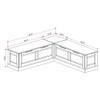 Riverbay Furniture Backless Wood Corner Kitchen Breakfast Nook Bench, with Hidden Storage, in White (Bench Only) view 3