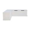 Riverbay Furniture Backless Wood Corner Kitchen Breakfast Nook Bench, with Hidden Storage, in White (Bench Only) view 4