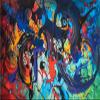 Abstract Wall Art Extra Large Palette Knife Hand Painted Textured Acrylic Painting on Canvas Modern Oversize Abstract Wall Art (Giclee Canvas, 18x24 Inches) view 1