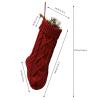 Littryee 4 Stockings, 18" Stockings, Knit Stockings, Large Size Knitted Socks, for Family Holiday Decorations, Off W.hite or Burgundy view 2