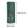 Umbrella Stand Racks Modern Iron Umbrella Holder, Circular Hollow Pattern Umbrella Basket, Multifunctional Umbrella Tube in Hotel and Office, 20X50CM (Color : Green) view 2