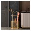Umbrella Stand Racks Golden Indoor Umbrella Holder, Elegant Corridor Entrance Decorative Umbrella Basket, with Hook and Drip Tray, Capacity 16 Umbrellas view 1