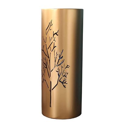 Umbrella Stand Racks Indoor Iron Umbrella Holder, Corridor Entrance Umbrella Organizer Umbrella Basket, Umbrella Tube with 3 Hooks, Capacity 12 Umbrellas (Color : Gold)