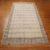 CASAVANI Boho Bedroom Gray & Black Hand Block Printed Cotton Dhurrie Handmade Area Custom Size Boho Kilim Flatweave Indoor Hallway Living Room 120x120 cm (4x4 Feet Square) view 4