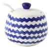 200ML/7Oz Ceramic Sugar Bowl with Lid and Spoon, Porcelain Pepper Storage Jar Pot Sugar Container Seasoning Pot view 1