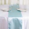10 Pc 12 x 108 inch Long Charmeuse Satin Table Runners Bright Shiny Satin Silk and Smooth Fabric Runners for Table Decorations Birthday Parties,Baby Shower Banquet Wedding - Baby Blue/Aqua Blue view 3