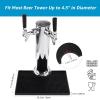 Dbgogo Kegerator Bar Mat PVC Keg Drip Mat Kegerator Tower Beer Drip Tray Non-Slip Rubber Kegerator Drip Tray Kegerator Surface Mount Beverage Bar Drip Tray with 4.5'' Draft Beer Tower Flange Cutout view 2