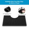 Dbgogo Kegerator Bar Mat PVC Keg Drip Mat Kegerator Tower Beer Drip Tray Non-Slip Rubber Kegerator Drip Tray Kegerator Surface Mount Beverage Bar Drip Tray with 4.5'' Draft Beer Tower Flange Cutout view 4