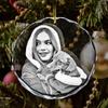 2D Crystal Ornament, 3D Laser Engraved, Memorable Birthday Gift Picture, Personalized with Your Own Photo for Men, Women, Mom, Dad. view 2