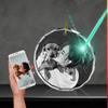 2D Crystal Ornament, 3D Laser Engraved, Memorable Birthday Gift Picture, Personalized with Your Own Photo for Men, Women, Mom, Dad. view 4